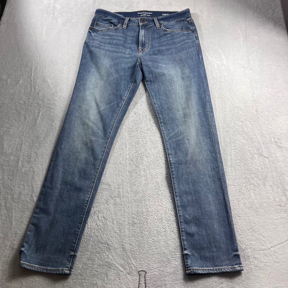 Banana Republic Mens Travel Jean Slim Fit Blue Denim Pants 31x32 Medium Wash